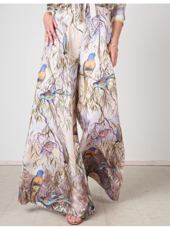 Zimmermann Pants - Zimmermann Candescent Parakeet wide-leg pants.